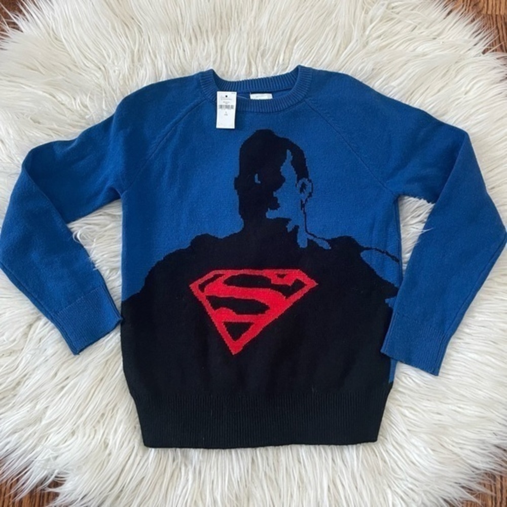 Gap X Junk Food Superman wool blend sweater boys‎ L NWT